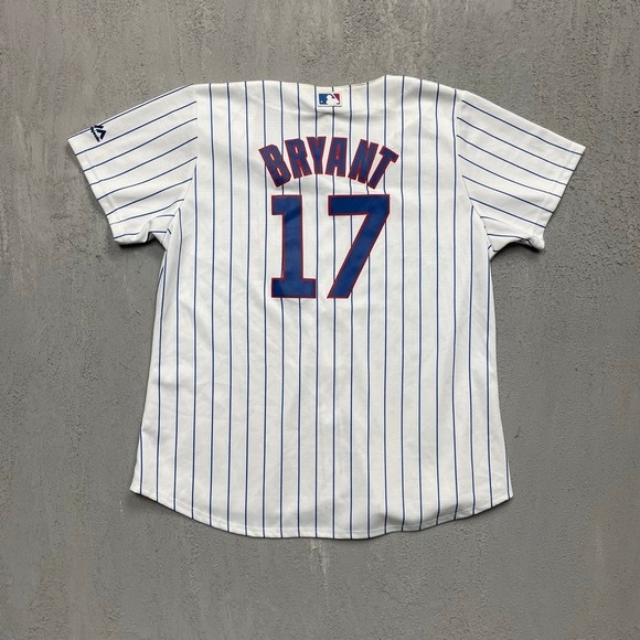 Majestic Tops - Kris Bryant Chicago Cubs Baseball Jersey Women XL White Majestic